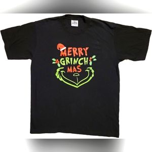 EUC Pro Athletics Black Grinch Christmas Crew Neck Short Sleeves T-Shirt